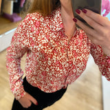 Chemise imprimée florale - Rouge - I.Code