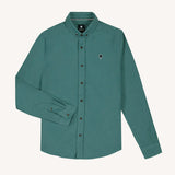 Chemise en coton Ivoy - Vert clair gris - FAGUO HOMME