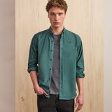 Chemise en coton Ivoy - Vert clair gris - FAGUO HOMME