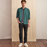 Chemise en coton Ivoy - Vert clair gris - FAGUO HOMME