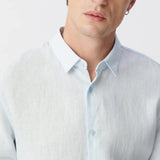 Chemise slim en lin homme - Ciel - IKKS Men