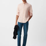Chemise slim en lin - Rose - IKKS Men