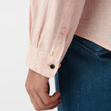 Chemise slim en lin - Rose - IKKS Men