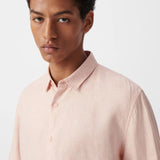 Chemise slim en lin - Rose - IKKS Men
