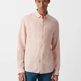 Chemise slim en lin - Rose - IKKS Men