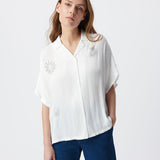 Chemise loose froissée - Ivoire - IKKS WOMEN