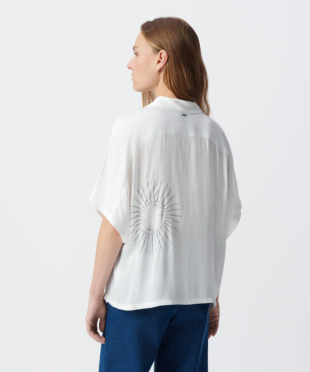 Chemise loose froissée - Ivoire - IKKS WOMEN