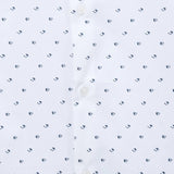 Chemise slim blanche imprimé minimaliste lunes homme - Off white - IKKS Men