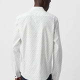 Chemise slim blanche imprimé minimaliste lunes homme - Off white - IKKS Men