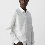 Chemise slim blanche imprimé minimaliste lunes homme - Off white - IKKS Men
