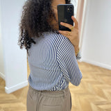Chemise manches longues Virosa - Cloud Dancer Navy - VILA