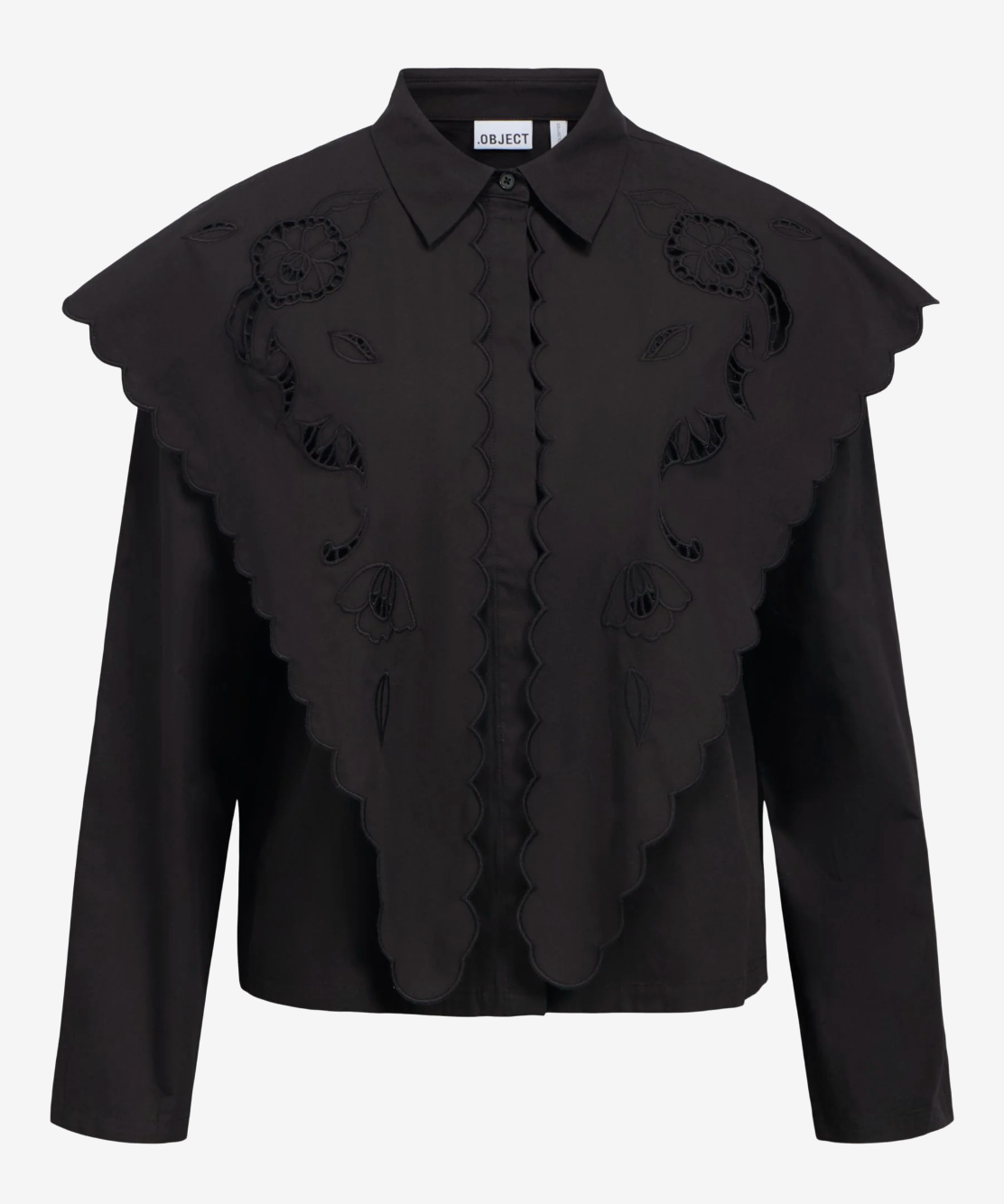 Chemise OBJESTA OBJECT noire – vue produit de face