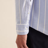 Chemise rayée homme casual Oxford - Bleu clair - SEIDENSTICKER