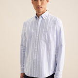 Chemise rayée homme casual Oxford - Bleu clair - SEIDENSTICKER