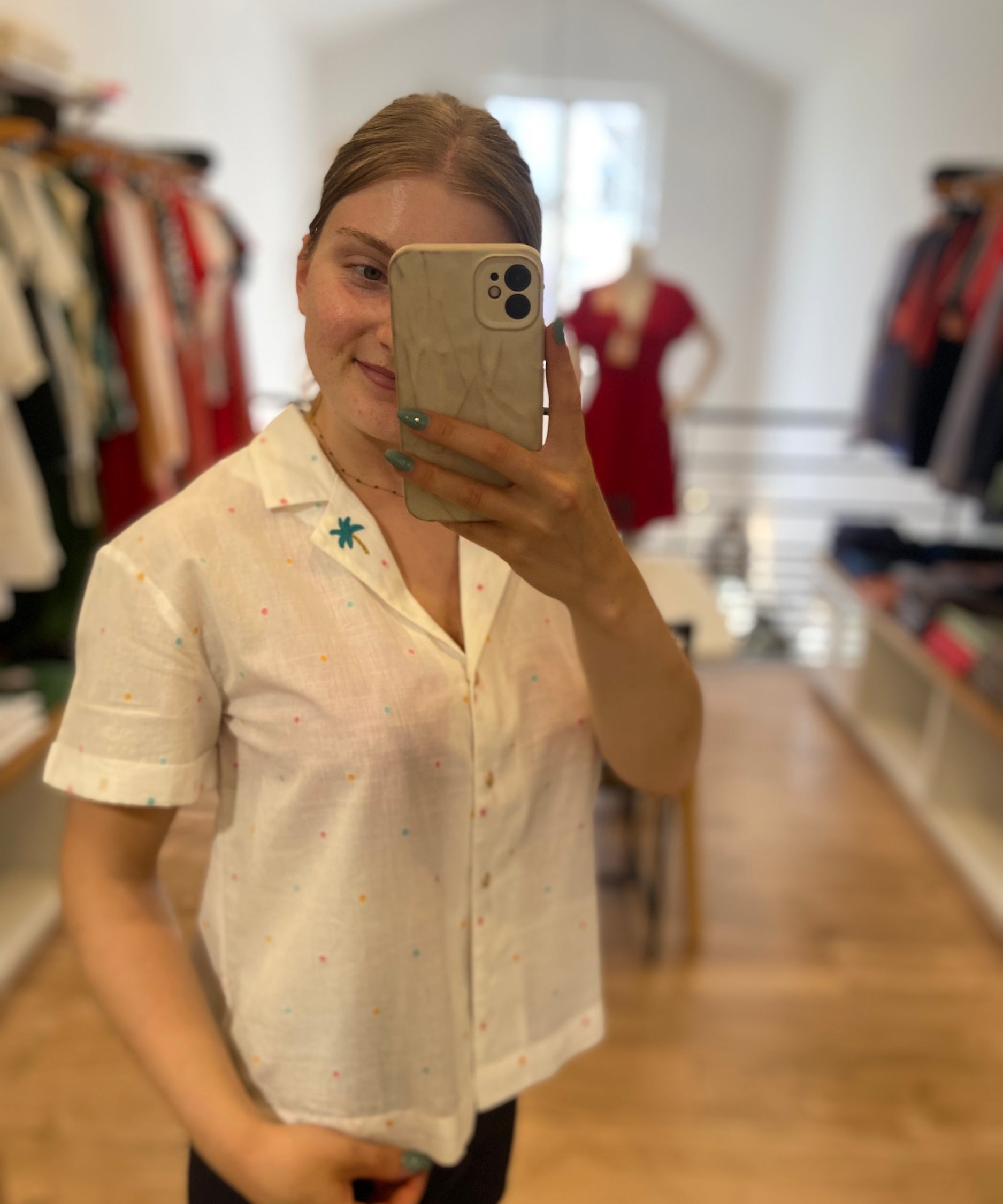 Chemise Palmiers - Blanc - I.Code