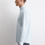 Chemise pur coton à ourlet arrondie - Bleu ciel - MARC'O POLO HOMME