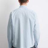 Chemise pur coton à ourlet arrondie - Bleu ciel - MARC'O POLO HOMME