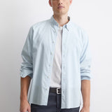 Chemise pur coton à ourlet arrondie - Bleu ciel - MARC'O POLO HOMME