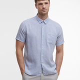 Chemise rayée à manches courte Deerpark - Marine - BARBOUR HOMME