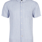 Chemise rayée à manches courte Deerpark - Marine - BARBOUR HOMME