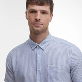 Chemise rayée à manches courte Deerpark - Marine - BARBOUR HOMME