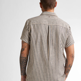 Chemise rayée homme en lin Dolphinbay - Sable - PETROL INDUSTRIES HOMME