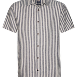 Chemise rayée homme en lin Dolphinbay - Sable - PETROL INDUSTRIES HOMME