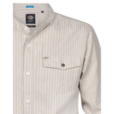 Chemise rayée homme en lin - Sable - PETROL INDUSTRIES HOMME