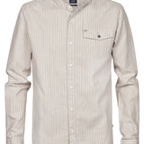 Chemise rayée homme en lin - Sable - PETROL INDUSTRIES HOMME
