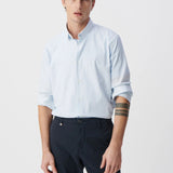 Chemise slim motif rayures aquarellées - Ciel - IKKS Men