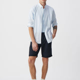 Chemise slim motif rayures aquarellées - Ciel - IKKS Men