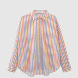 Chemise rayée - Rouge carmin - I.Code