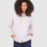 Chemise rayée - Rouge carmin - I.Code