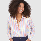 Chemise rayée - Rouge carmin - I.Code