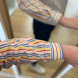 Chemise rayée - Rouge carmin - I.Code