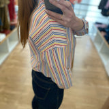 Chemise rayée - Rouge carmin - I.Code