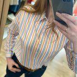 Chemise rayée - Rouge carmin - I.Code