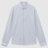 Chemise regular blanche rayures marine seawool homme - Marine - IKKS Men