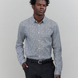 Chemise slim imprimée - Marine - IKKS HOMME