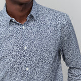 Chemise slim imprimée - Marine - IKKS HOMME
