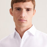 Chemise slim unie ajustée pour homme - Blanche - SEIDENSTICKER