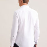 Chemise slim unie ajustée pour homme - Blanche - SEIDENSTICKER