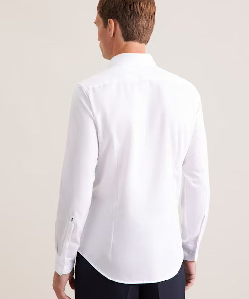 Chemise slim unie ajustée pour homme - Blanche - SEIDENSTICKER