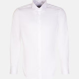 Chemise slim unie ajustée pour homme - Blanche - SEIDENSTICKER