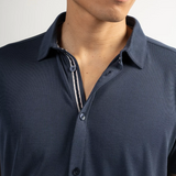 Chemise manches courtes à textures homme Succet - Marine foncé - Sun Valley homme
