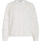 Chemise brodée bohème Vigry – Cloud Dancer – VILA