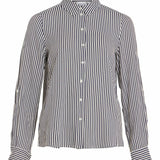 Chemise manches longues Virosa - Cloud Dancer Navy - VILA