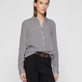 Chemise manches longues Virosa - Cloud Dancer Navy - VILA