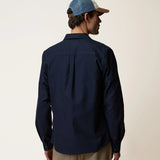 Vue arrière de la chemise Ivoy FAGUO bleu marine