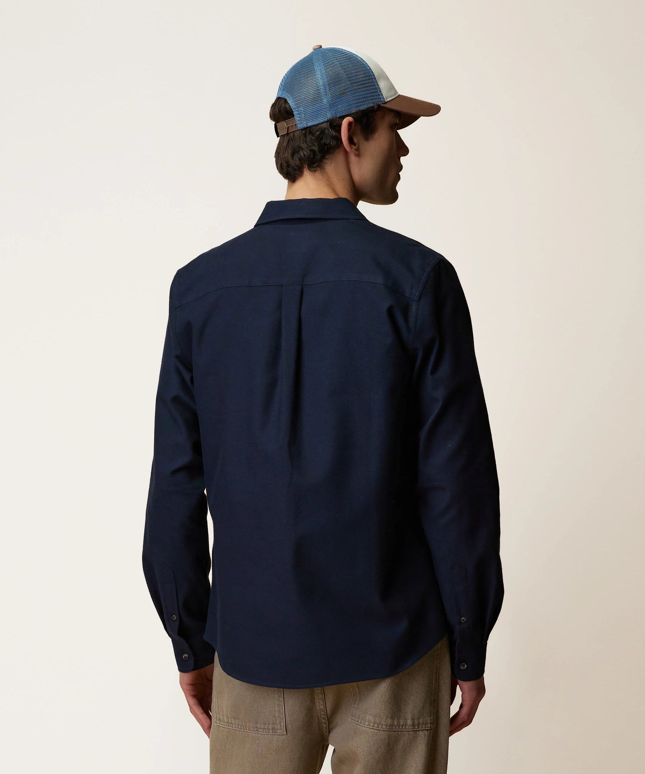 Vue arrière de la chemise Ivoy FAGUO bleu marine